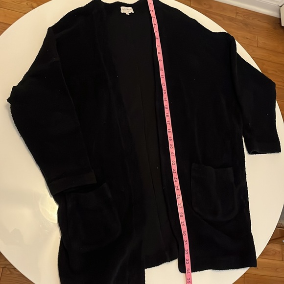 Calder Blake Black Sweater Open-Front Duster - Picture 4 of 6